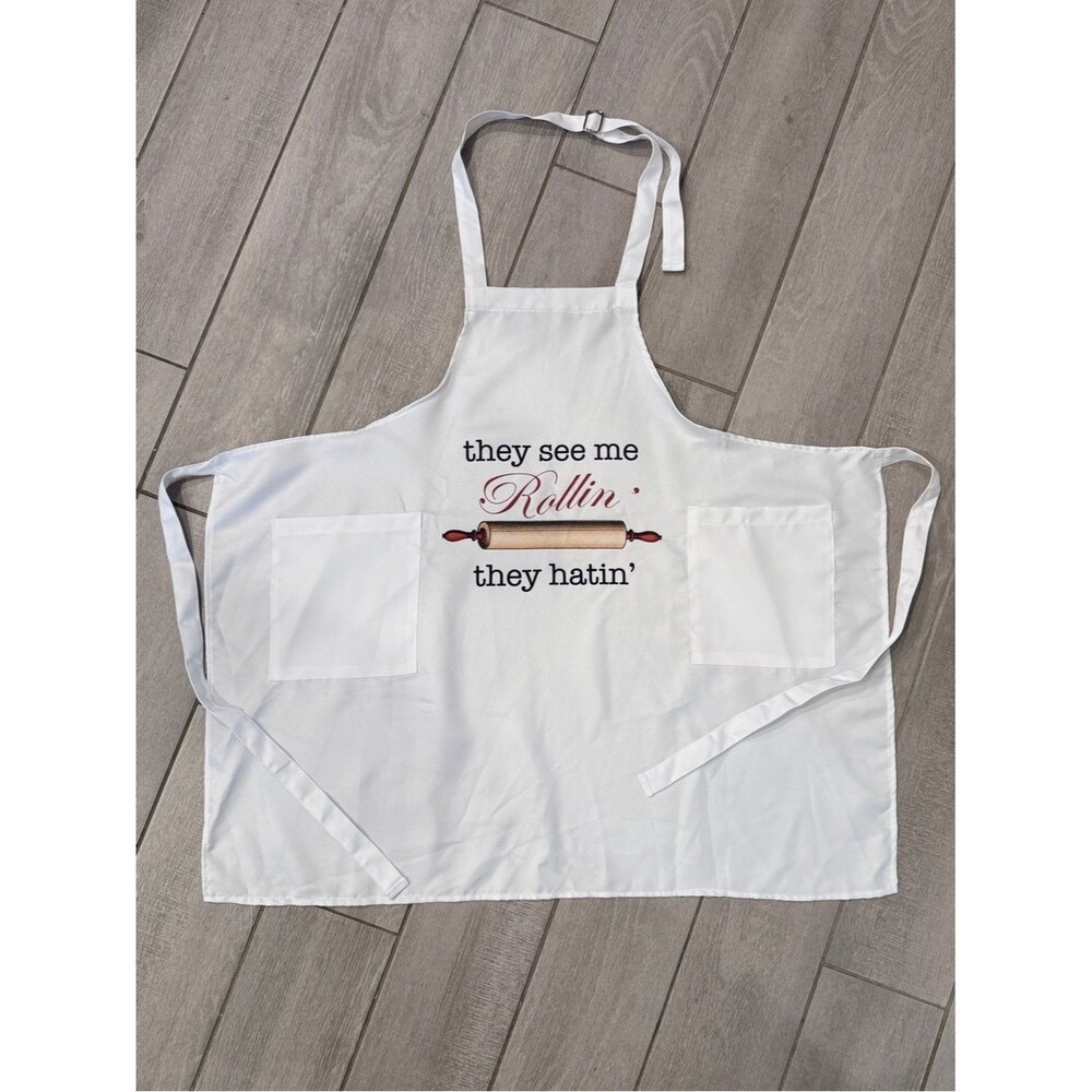 They See Me Rollin’ White Apron